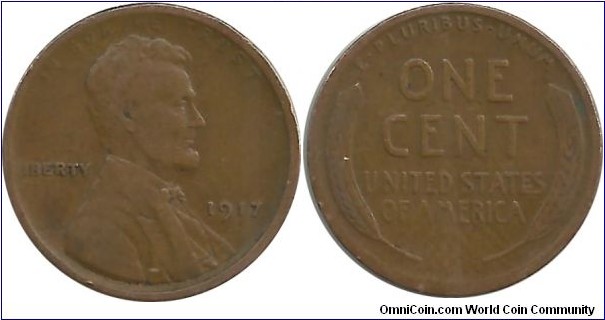 USA 1 Cent 1917