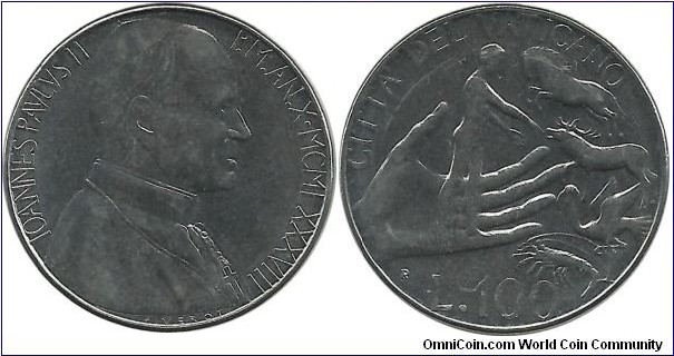 Vatican 100 Lire 1988