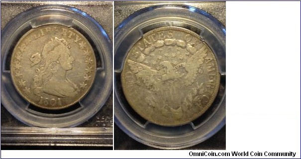 A very scarce date, this one is an O-101 R.3 graded F-12 by PCGS