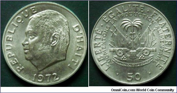 Haiti 50 centimes.
1972, F.A.O.