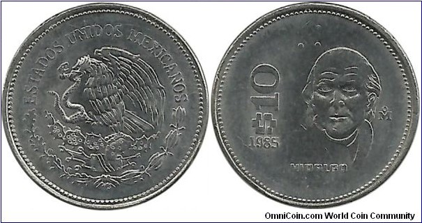 Mexico 10 Pesos 1985