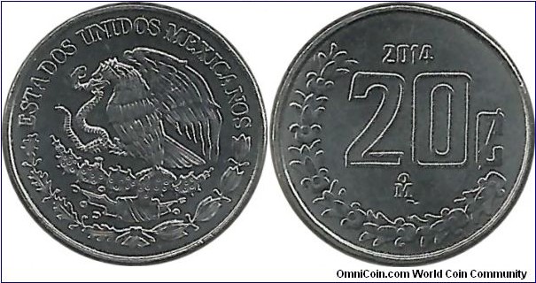 Mexico 20 Centavos 2014