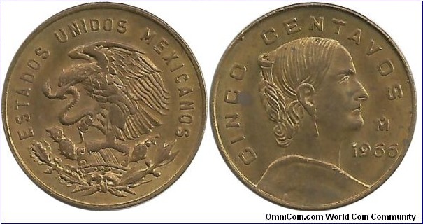 Mexico 5 Centavos 1966