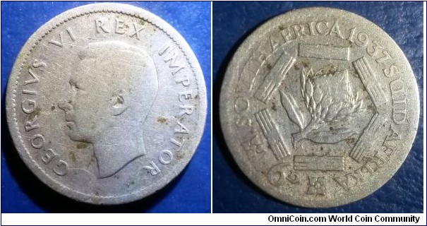 6d 1937 coin. Very rare.