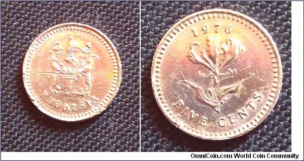 Rhodesia  5 cent coin