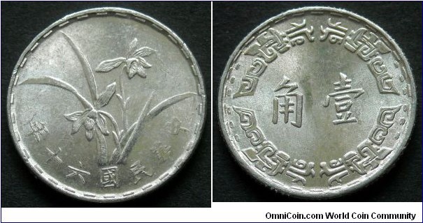 Taiwan 1 jiao.
1971