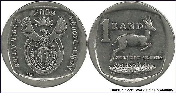 SouthAfrica 1 Rand 2009 English-Tsonga