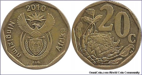 SouthAfrica 20 Cents 2010 Zulu