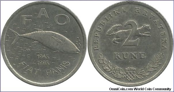 Croatia 2 Kune 1995-FAO