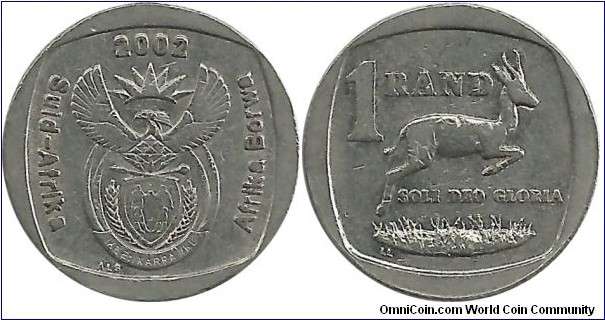 SouthAfrica 1 Rand 2002 (Afrikaan-Sotho)