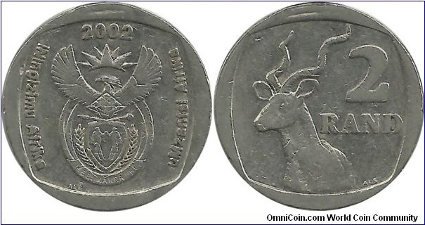 SouthAfrica 2 Rand 2002 (Zulu-Xhosa)