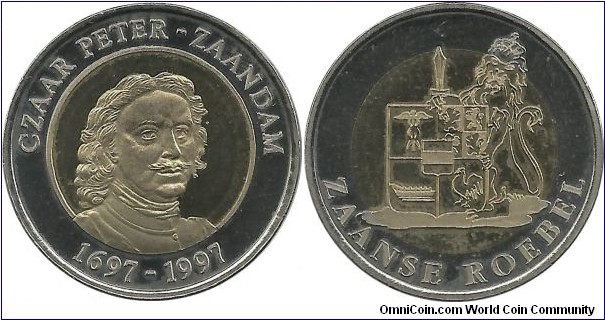 Netherlands Medallion - Tsar Great Petro of Russia (1697-1997)