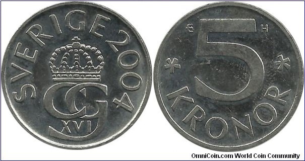 Sweden 5 Kronor 2004