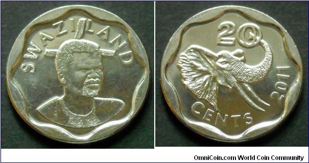 Swaziland 20 cents.
2011