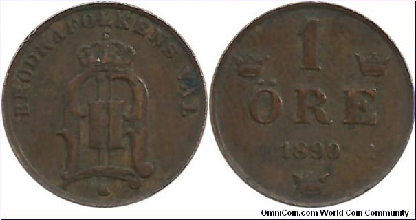 Sweden 1 Öre 1890