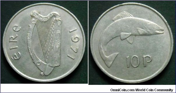 Ireland 10 pence.
1971