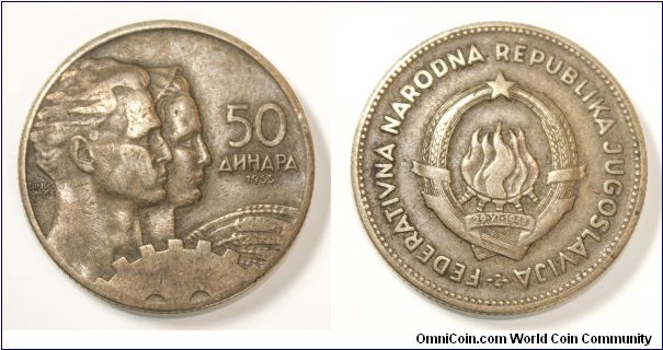 Federativna Narodna Republika Jugoslavija 50 Dinara (29-XI-1943)