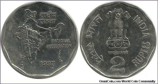 India-Republic 2 Rupees 1997(SK)