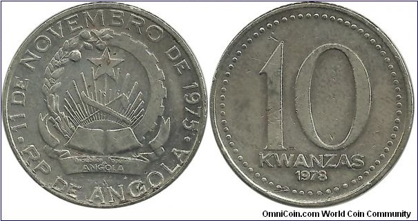 Angola-RP 10 Kwanzas 1978