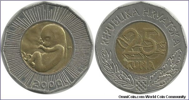 Croatia 25 Kuna 2000-Millenium