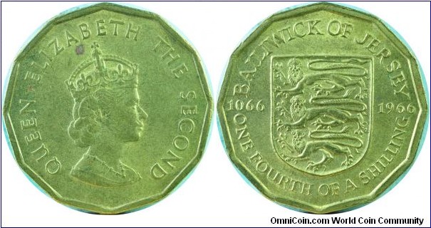 Jersey0.25Shilling-NormanConquest-km27-1966