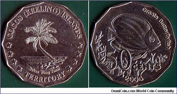 Cocos (Keeling) Islands 2004 50 Cents.