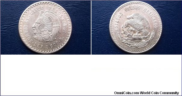 .900 Silver 1947 Mexico 5 Pesos 1st Year Chief Cuauhtemoc Big 40mm Gem BU Go Here:

http://stores.ebay.com/Mt-Hood-Coins