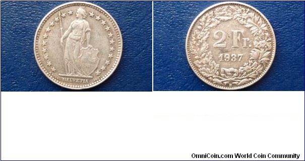 835 Silver 1937-B Switzerland 2 Francs Standing Helvetia Lance Low Mintage Go Here:
MSB107
http://stores.ebay.com/Mt-Hood-Coins