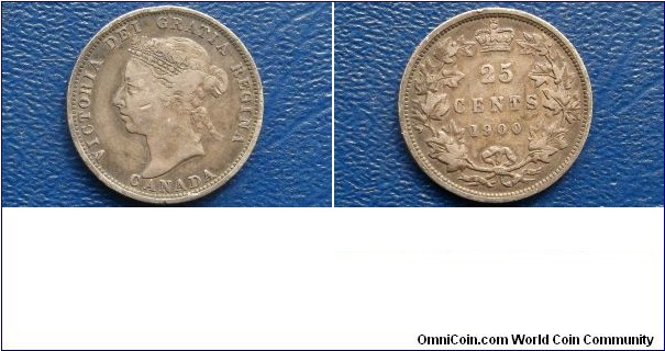 SOLD !!! .925 Sterling Silver 1900 Canada Queen Victoria 25 Cent Quarter Coin - Nice Original Toned Circulated Go Here:

http://stores.ebay.com/Mt-Hood-Coins