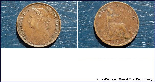 SOLD !!! 1884 Great Britain Queen Victoria Farthing Coin - Nice Detail Go Here:

http://stores.ebay.com/Mt-Hood-Coins