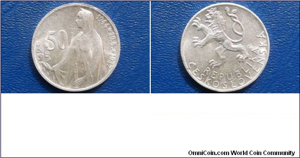 Sold !! Silver 1947 Czechoslovakia 50 Korun 1944 Slovak Uprising Nice High Grade Go Here:

http://stores.ebay.com/Mt-Hood-Coins