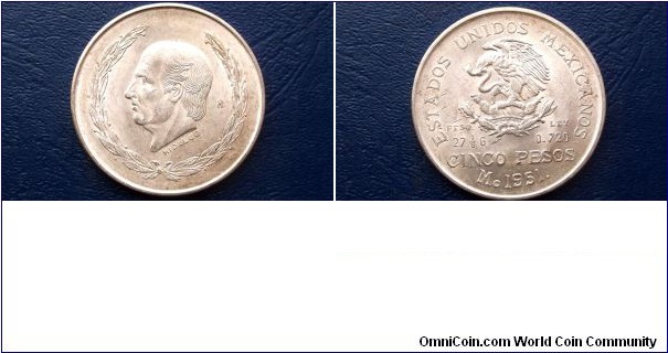 .720 Silver 1951 Mexico 5 Pesos Hidalgo 1st Yr 40mm Nice Grade Lustrous Go Here:

http://stores.ebay.com/Mt-Hood-Coins