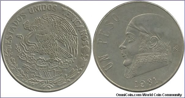 Mexico 1 Peso 1981 (closed 8)