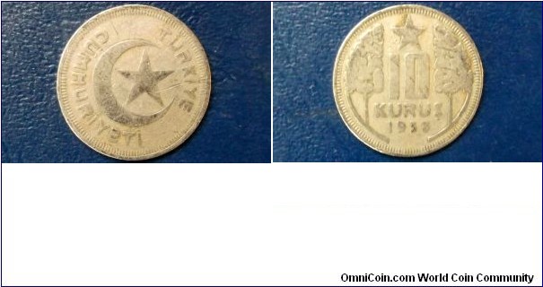 1938 Turkey 10 Kurus KM#863 Crescent Star Type Circulated Coin 
Go Here:

http://stores.ebay.com/Mt-Hood-Coins