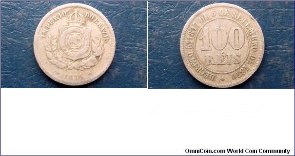 1876 Brazil 100 Reis KM# 477 Pedo II Crowned Arms Circ Better Date Coin 
Go Here:

http://stores.ebay.com/Mt-Hood-Coins