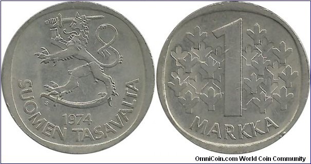 Finland 1 Markka 1974