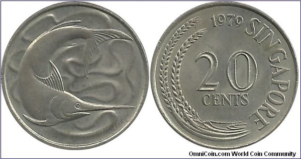Singapore 20 Cents 1979