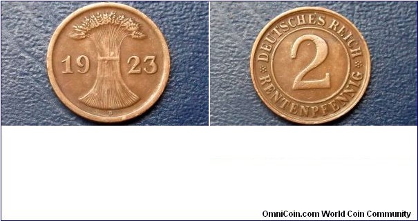 1923-D Germany Weimar Republic 2 Reichspfennig KM#38 Wheat Sheaf Nice Circ Go Here:

http://stores.ebay.com/Mt-Hood-Coins