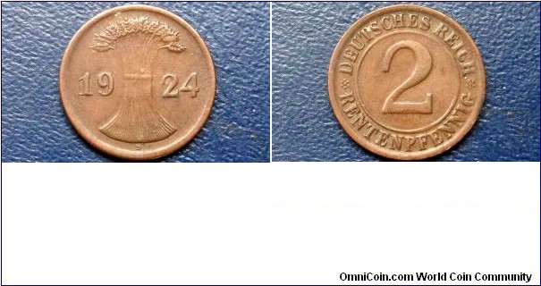 1924-D Germany Weimar Republic 2 Reichspfennig KM#38 Wheat Sheaf Nice Circ Go Here:

http://stores.ebay.com/Mt-Hood-Coins