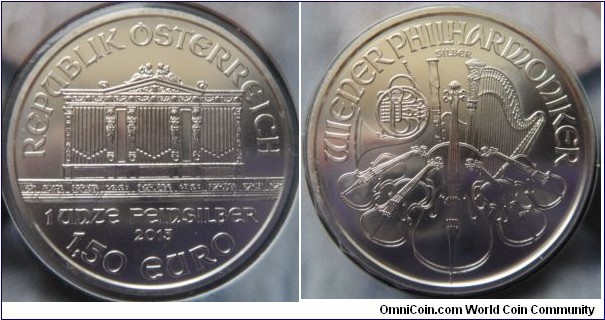 1.5 Euro 
1 oz Silver
