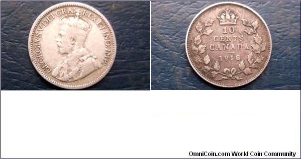 Silver 1918 Canada 10 Cents George V KM#18 Nice Toned Circulated Go Here:

http://stores.ebay.com/Mt-Hood-Coins