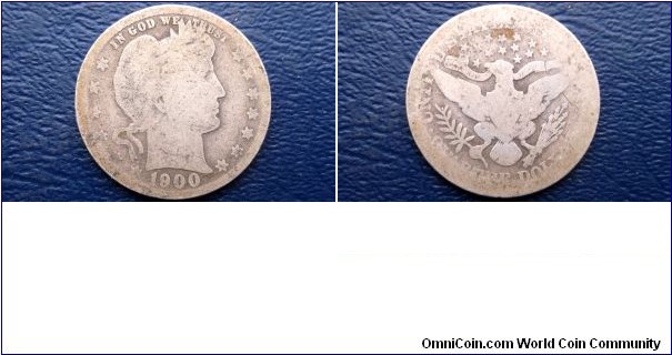 Silver 1900 25 Cent Barber Quarter Dollar Nice Circulated 
Go Here:

http://stores.ebay.com/Mt-Hood-Coins