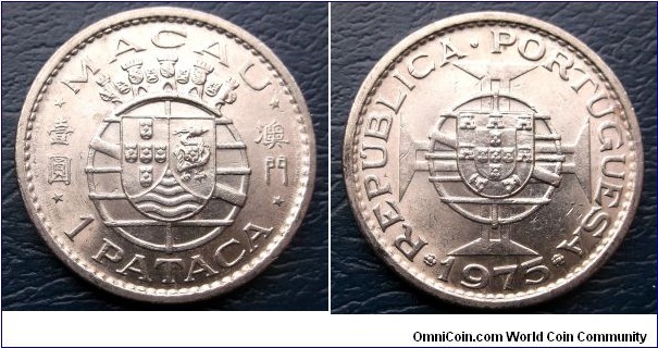 1975 Macao Pataca KM# 6 Shield & Globe Nice Gem BU Last Year Coin Go Here:

http://stores.ebay.com/Mt-Hood-Coins