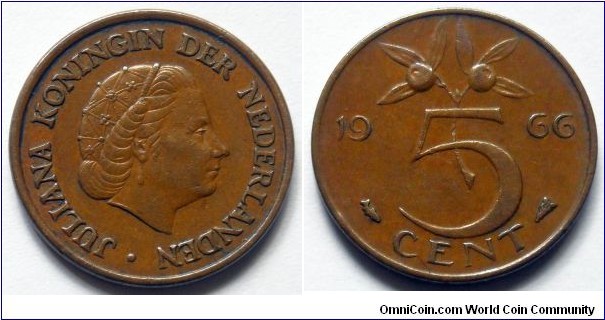 Netherlands 5 cents.
1966