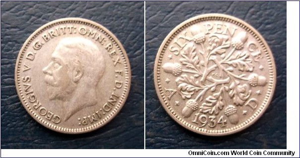 Silver 1934 Great Britain 6 Pence George V KM#832 Oak Leaves Nice Circ Go Here:

http://stores.ebay.com/Mt-Hood-Coins
