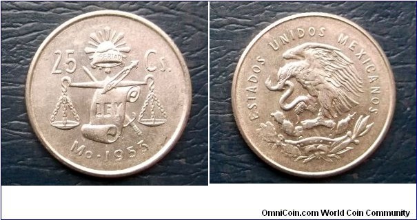 Silver 1953 Mexico 25 Centavos Scales Eagle Snake Nice Grade Circulated 
Go Here:

http://stores.ebay.com/Mt-Hood-Coins