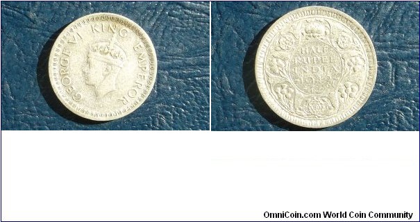 Silver 1942 India British 1/2 Rupee George VI WWII Issue Nice Toned Circ Go Here:

http://stores.ebay.com/Mt-Hood-Coins