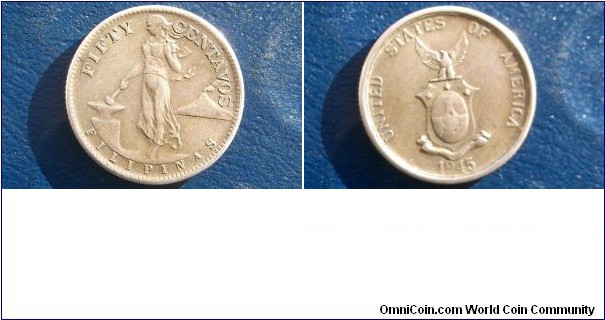 Silver 1945S Philippines 50 Centavos Female Standing Nice Grade Toned Go Here:

http://stores.ebay.com/Mt-Hood-Coins