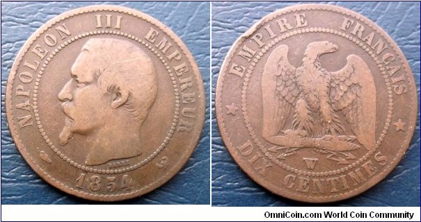 1854-W France 10 Centimes KM#771.7 Napoleon III Eagle Nice Grade Circulated Go Here:

http://stores.ebay.com/Mt-Hood-Coins