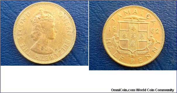 1962 Jamaica 1/2 Penny KM# 36 Crowned Bust QEII Nice Grade Coin 
Go Here:

http://stores.ebay.com/Mt-Hood-Coins